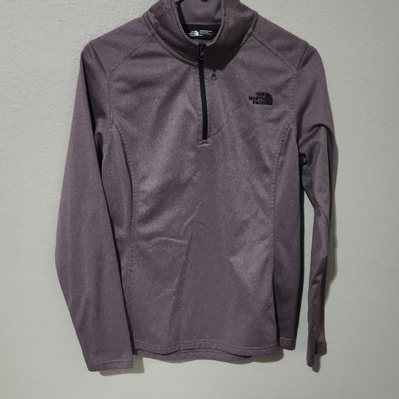 The North Face Purple and Gray Quarter-Zip Sweatshirt - Picture 1 of 8
